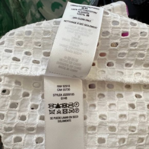 White Juicy Couture Eyelet Peplum Top size 6 - Picture 8 of 10